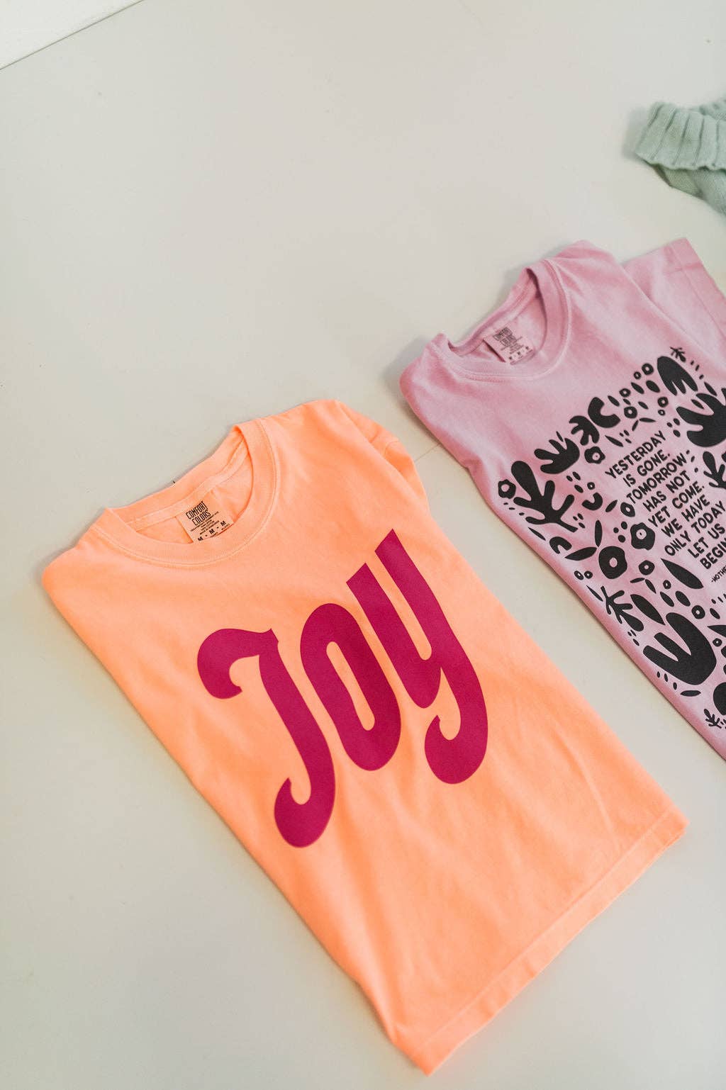 Ramble & Co. • Cotton Tee • Joy • Neon Cantaloupe
