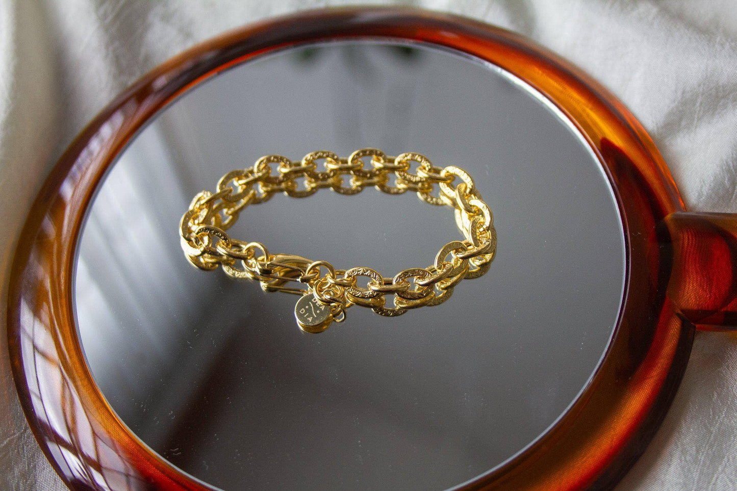 Dea Dia • Delara Pattern Chain Bracelet • Gold