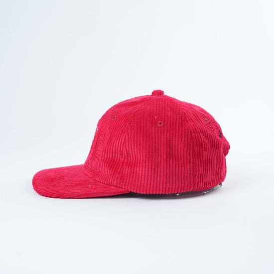 Catsicle Corduroy Adult Hat Red