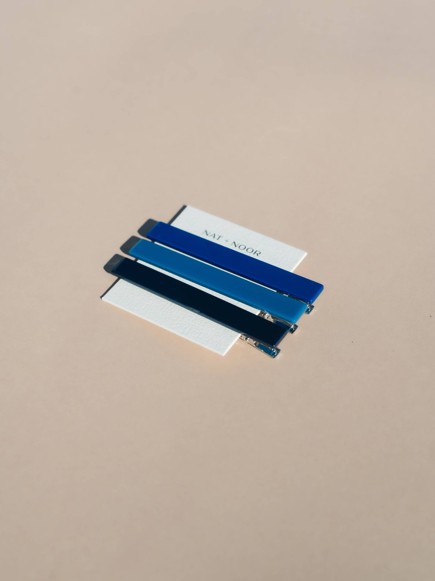 Nat + Noor • Evie Alligator Hair Clips • Blue Tones