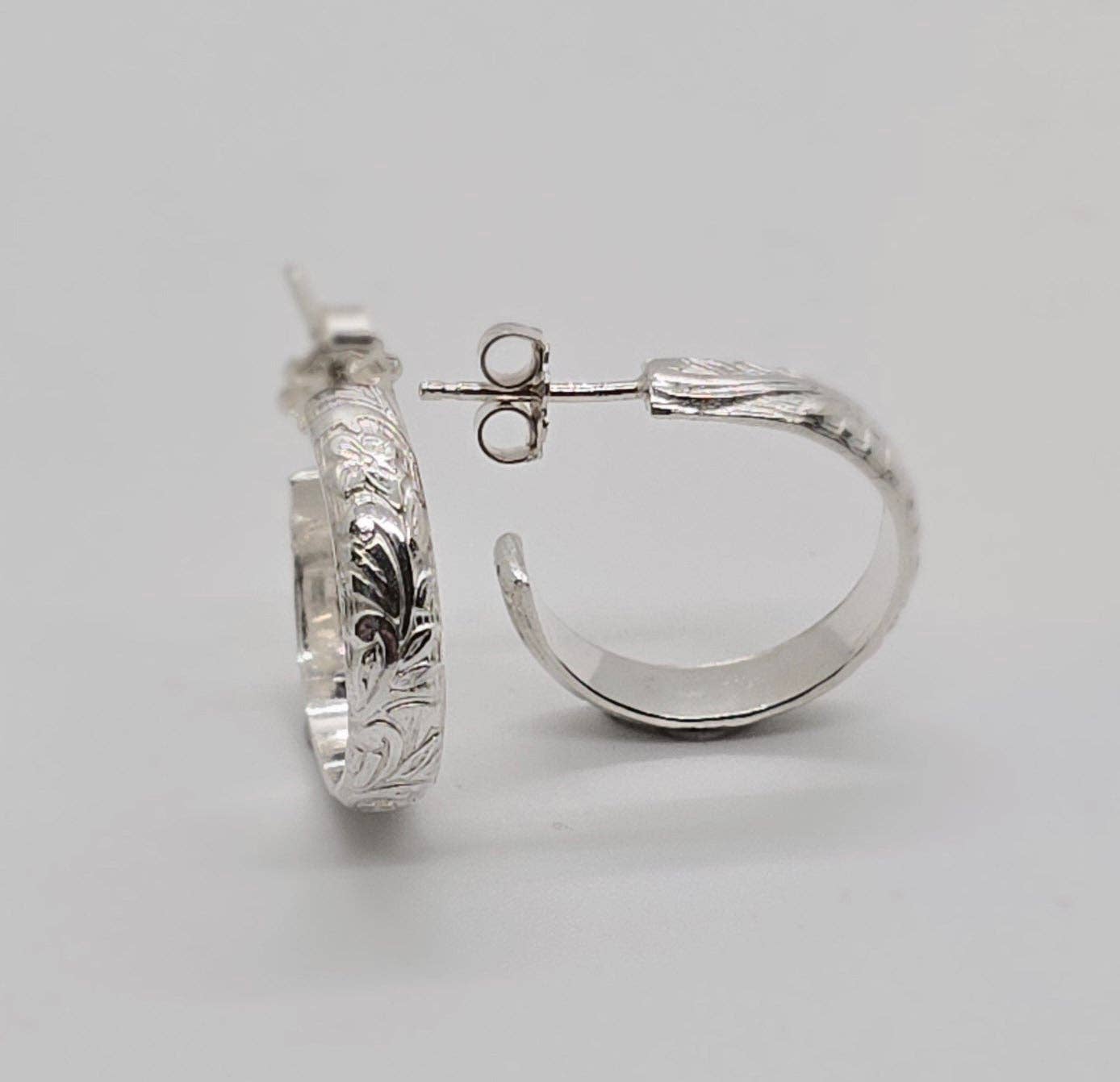 Flora Hoops • Sterling Silver • Small or Large