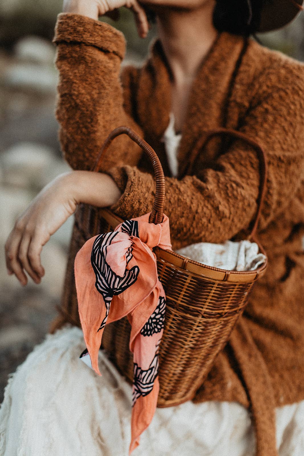 Organic Cotton Bandana • Life In Flight • Orange & Pink