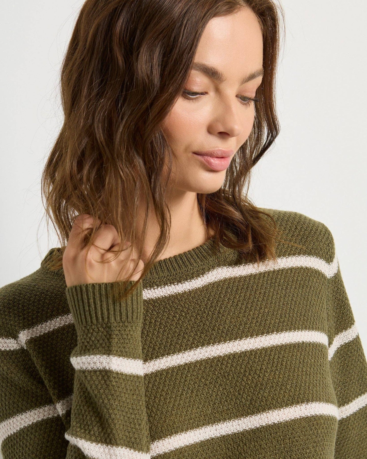 Solar Striped Sweater • Kelp