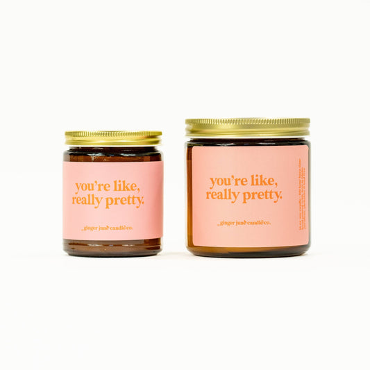 You're like, really pretty • soy candle •  Amber brown / Vanilla Oak / 8 oz