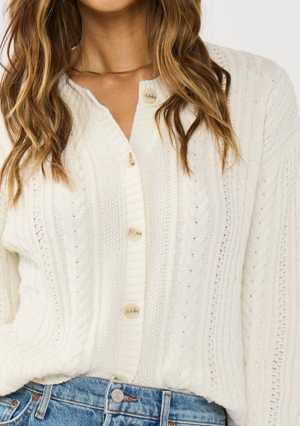 Cotton Cardigan • White