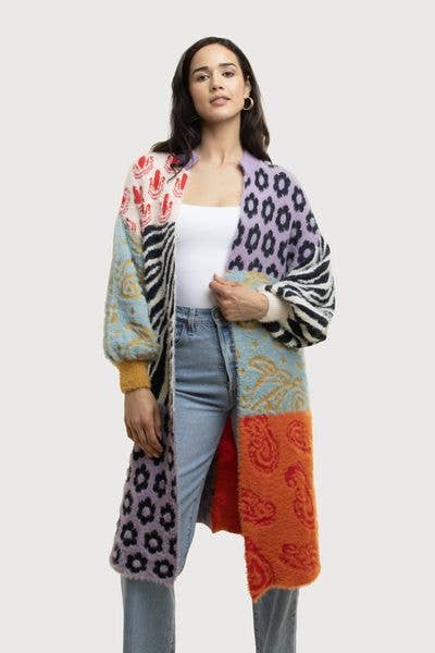 Saachi • Soft Multi Patterned Cardigan