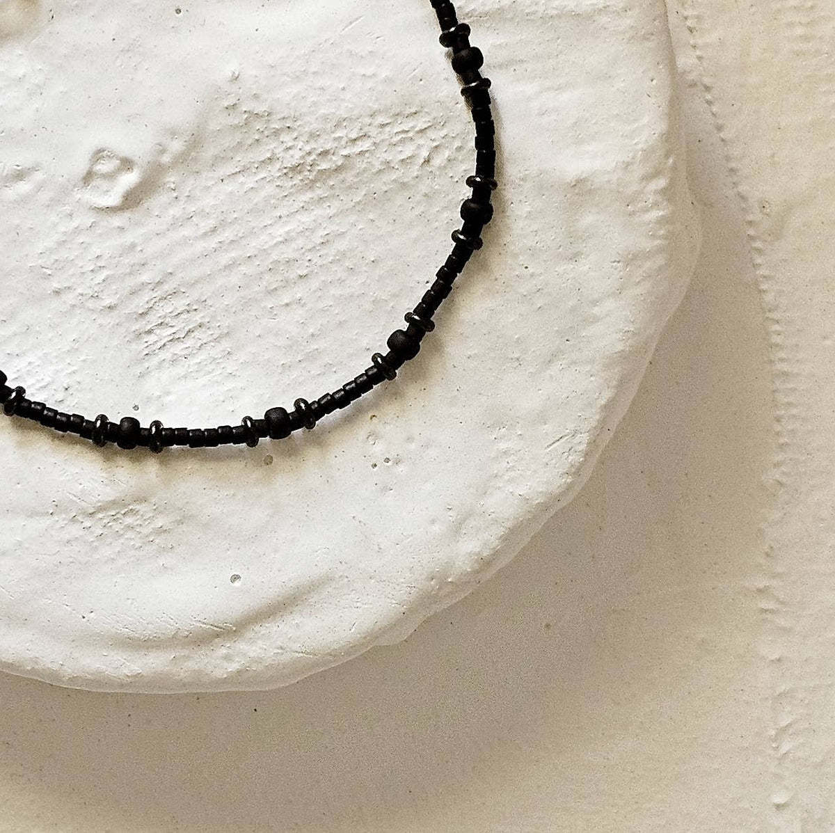 Adjustable Beaded Bracelet No. 145 • All Black