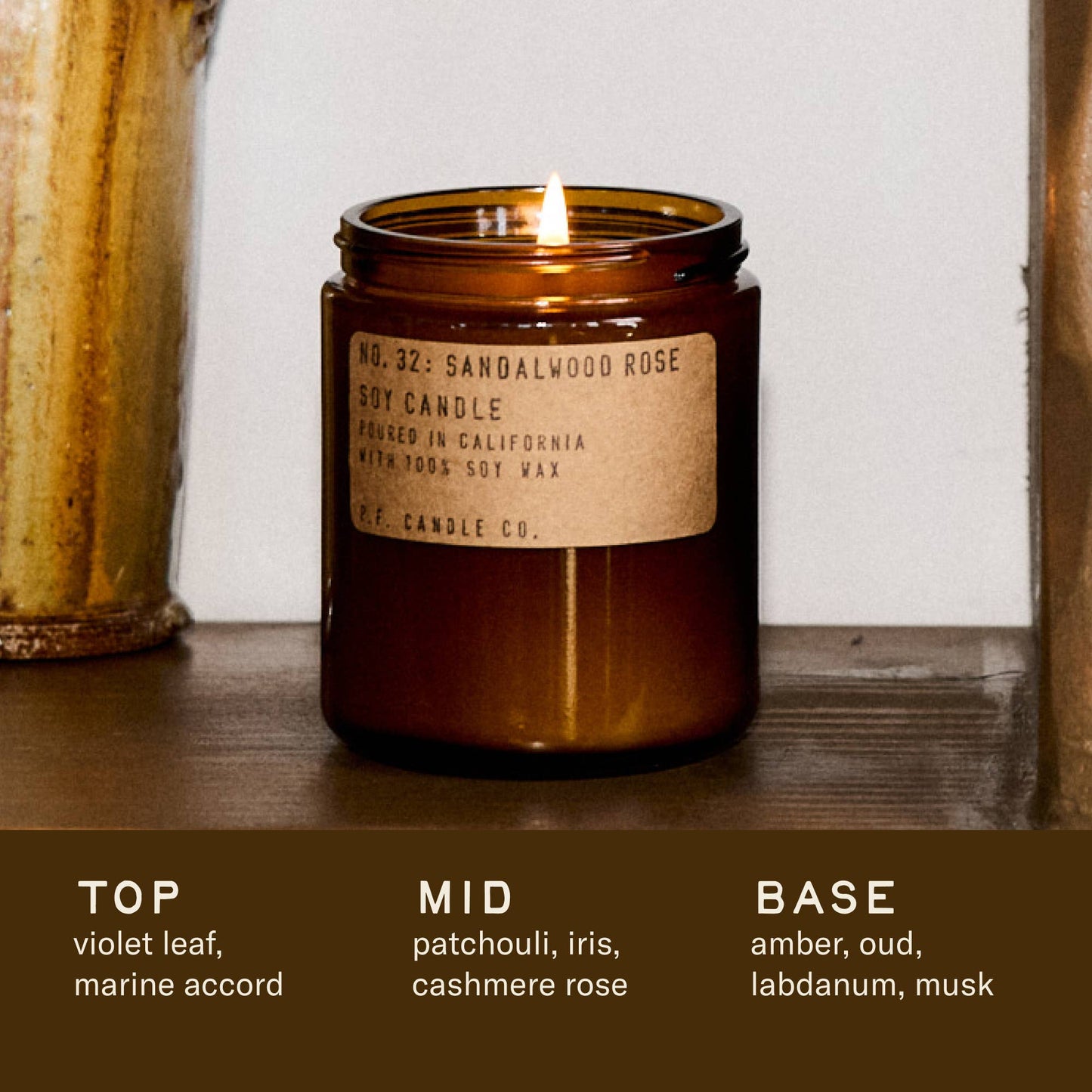 P.F. Candles • Sandalwood Rose