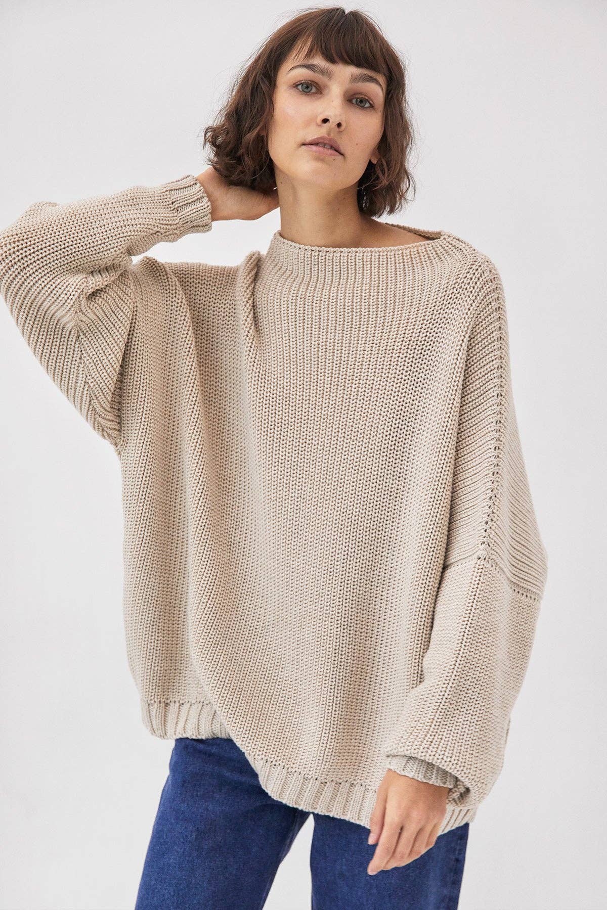 The Knotty Ones • Merino Wool Laumės Sweater • Beige