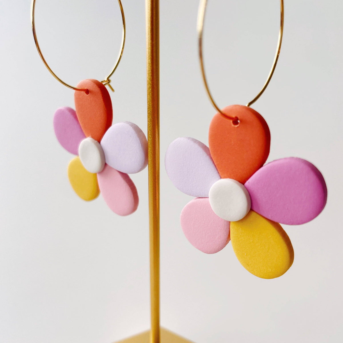 Meadow & Mae • Joni Flower Hoop Earrings • Warm