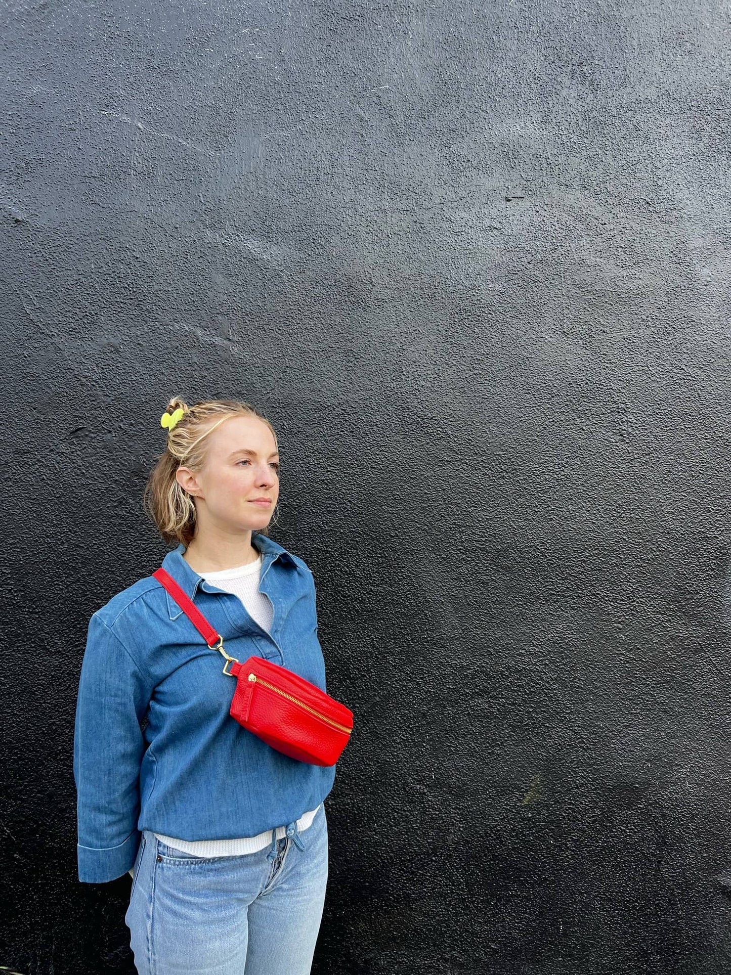 Primecut • Leather Bum Bag • Tomato Red