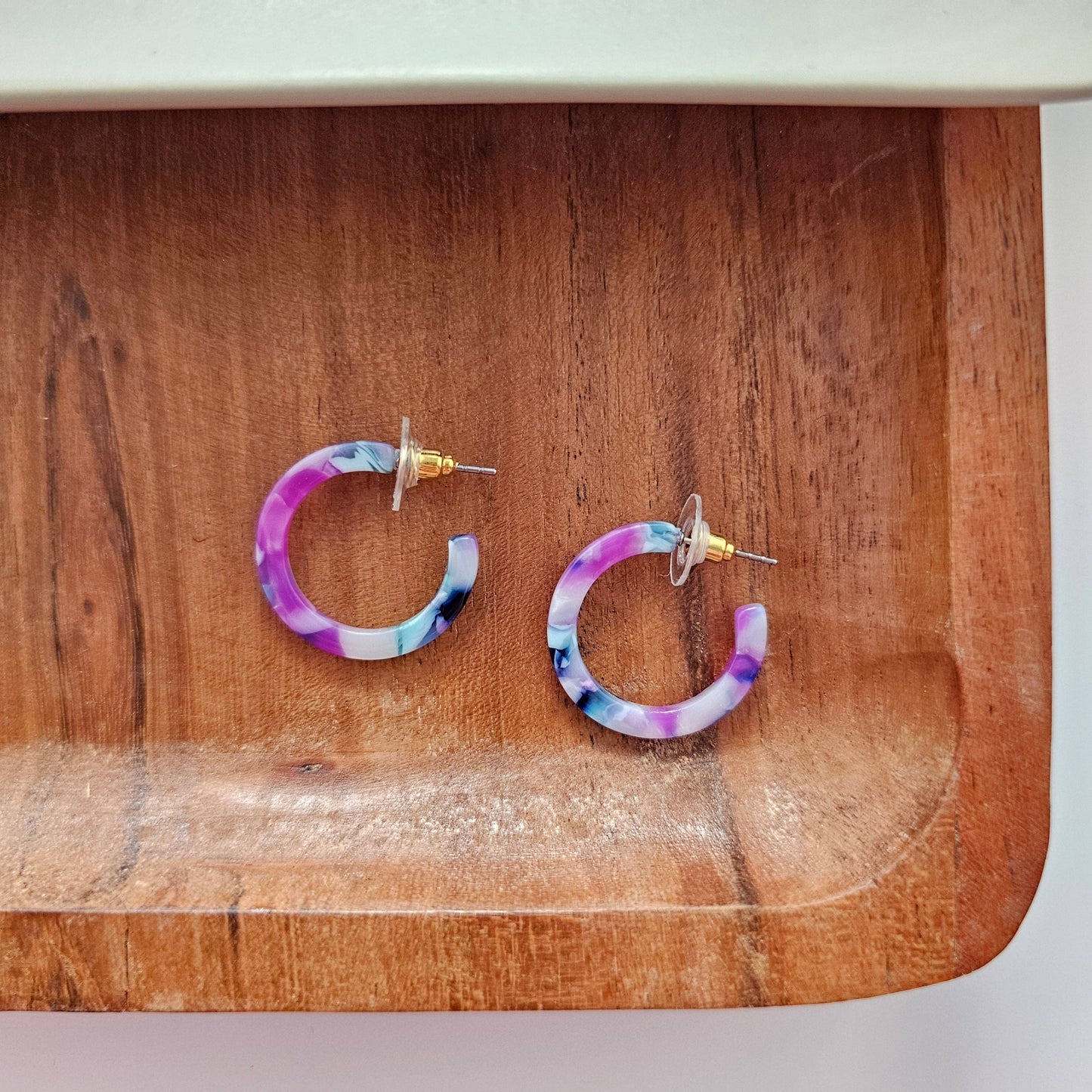 Cam Mini Hoops • Purple Party