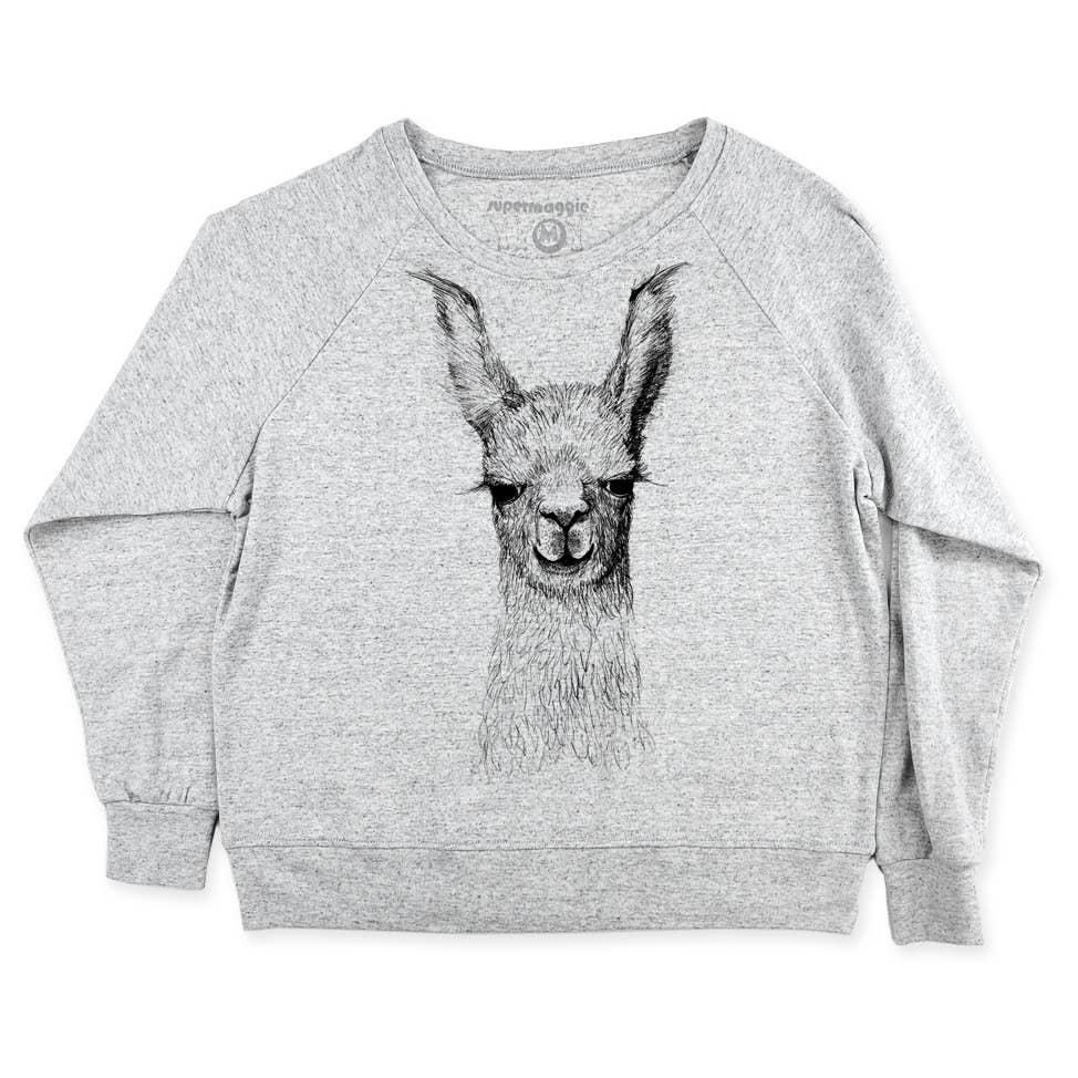 Super Maggie • Pia Tri Blend Pullover • Llama • Ash
