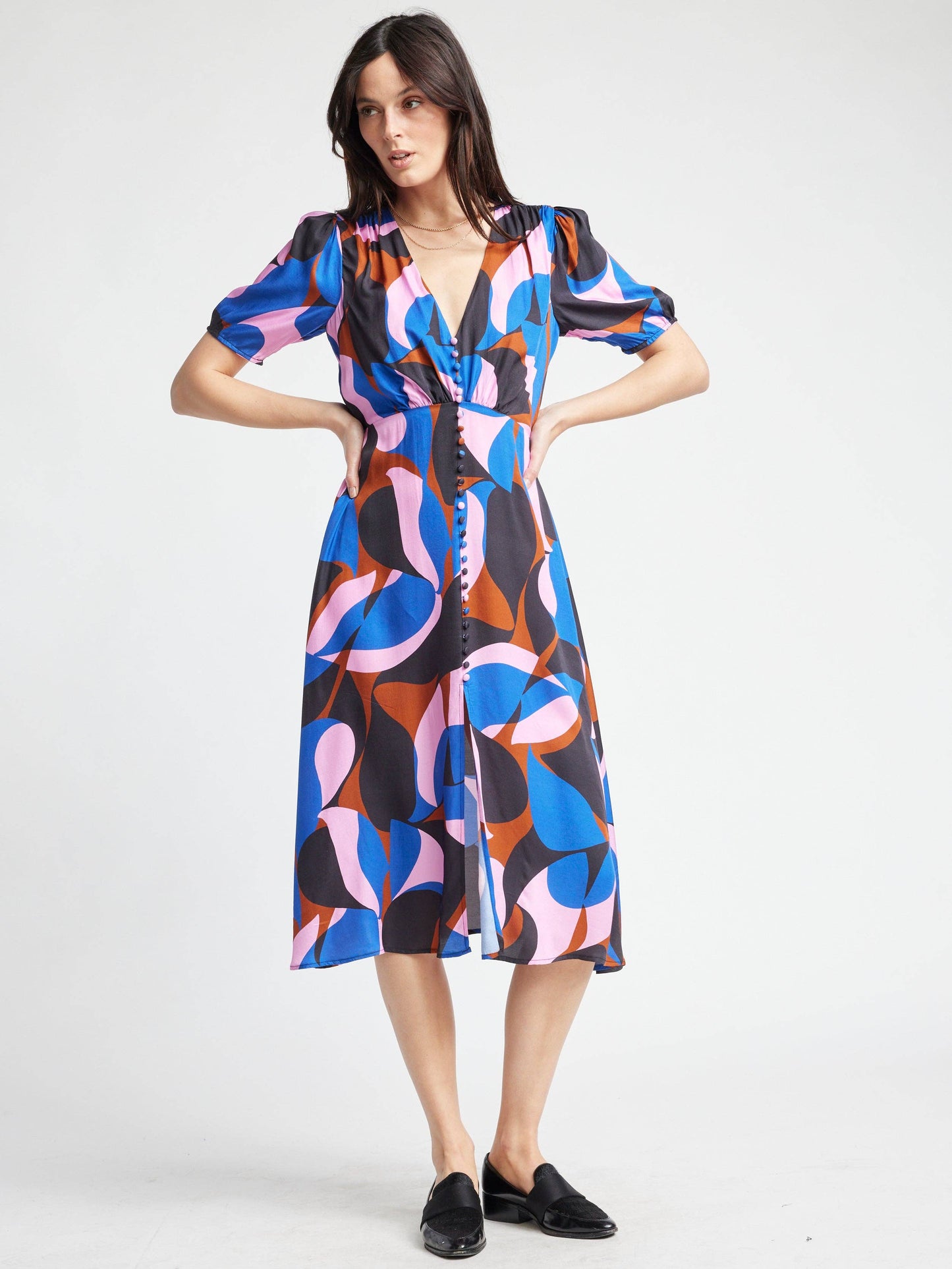 Self Contrast • Amiah Dress: Flamingo Print