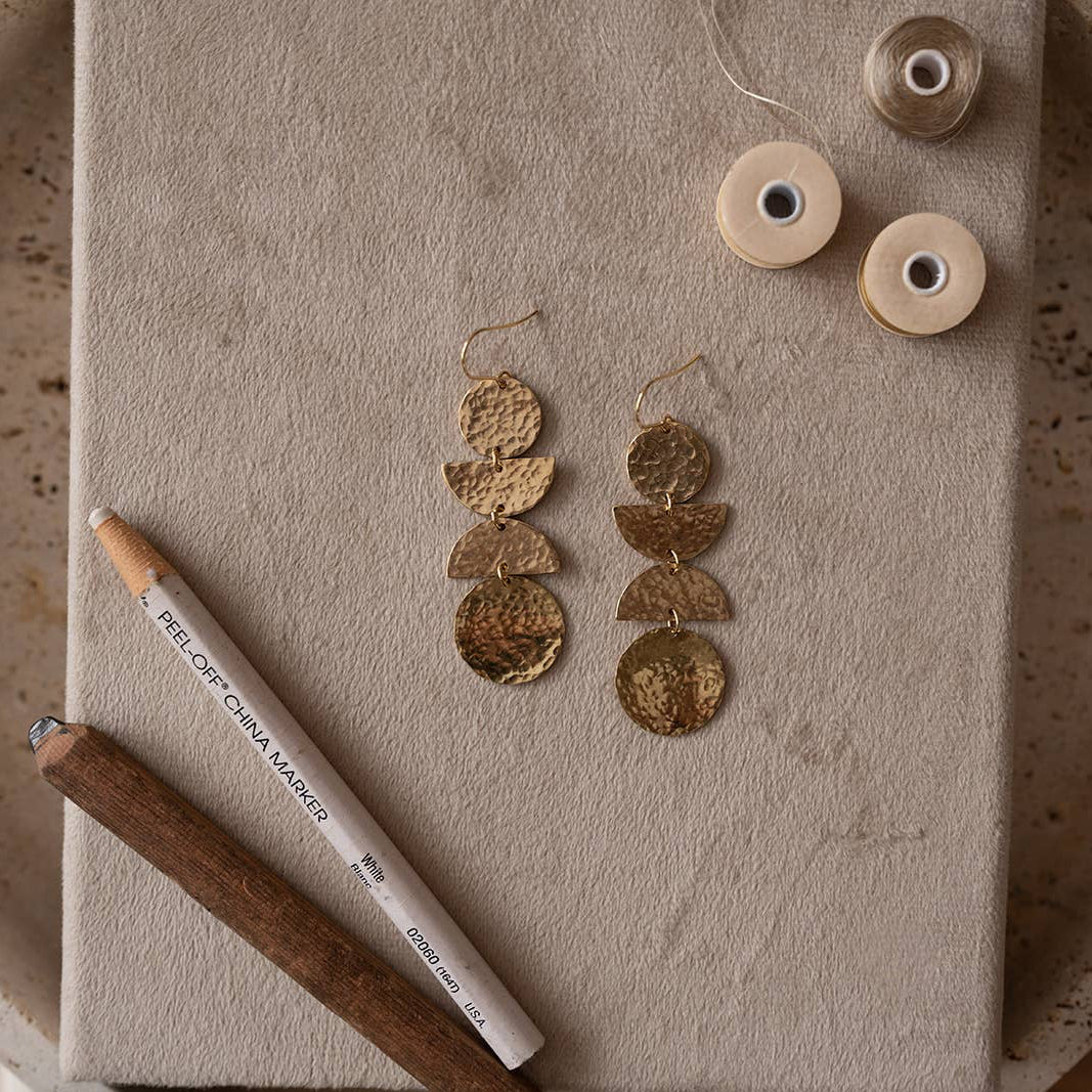 Found & Feral • Hammered Brass Earrings No. 19