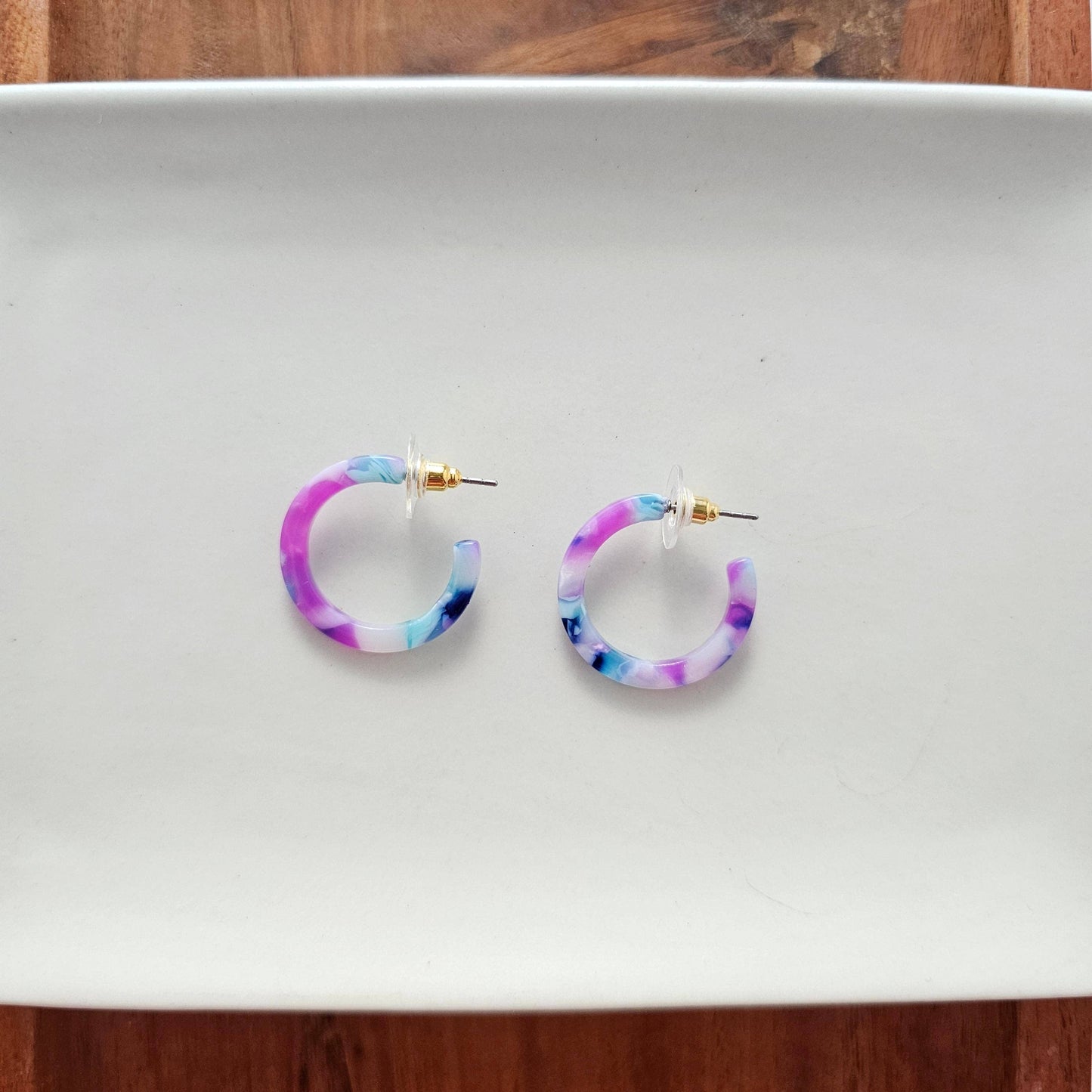 Cam Mini Hoops • Purple Party