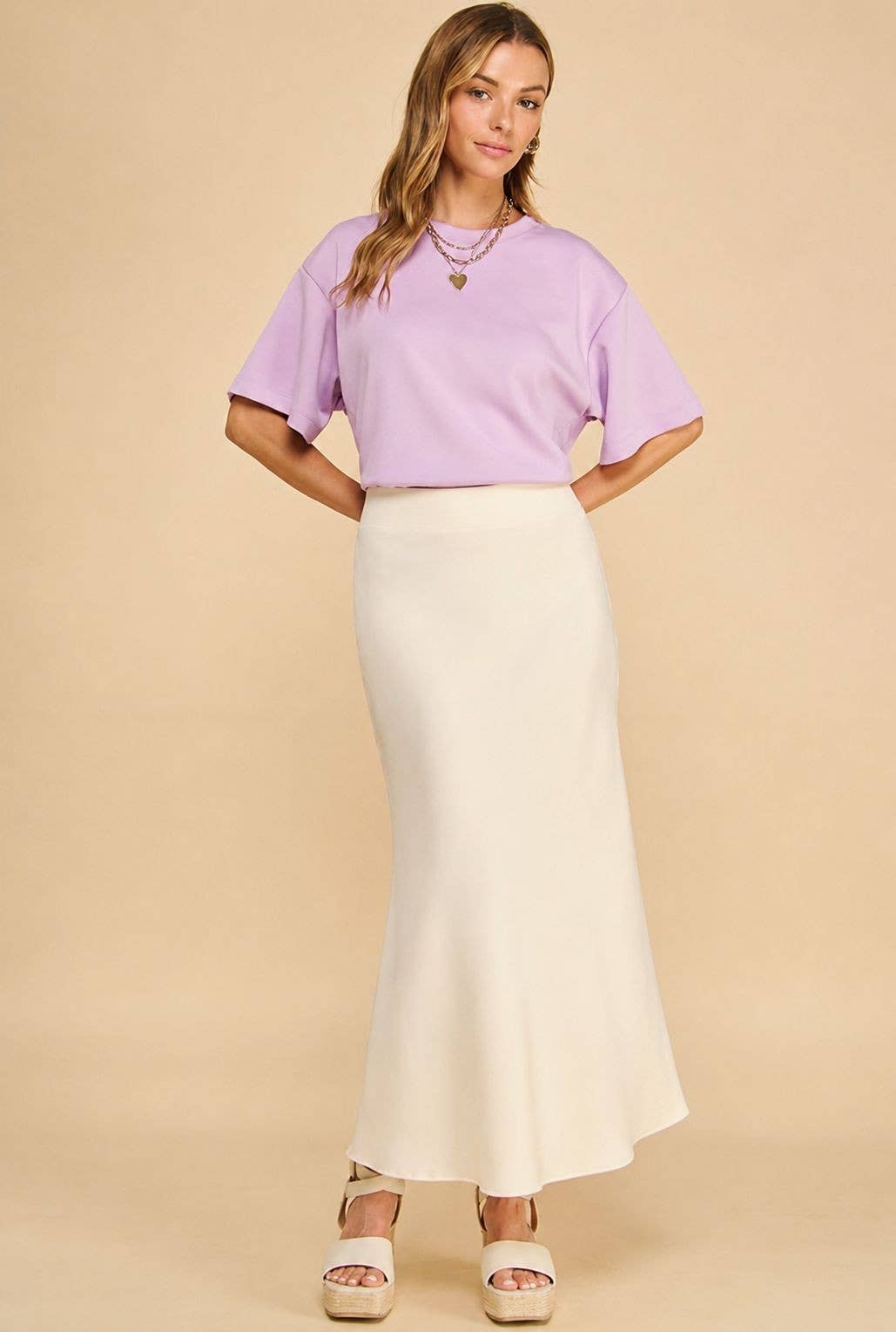 Satin Skirt • Champagne