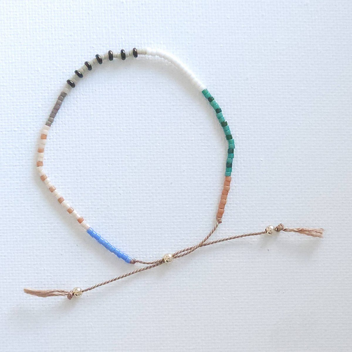 Adjustable Beaded Bracelet No. 111 • Multi-Color
