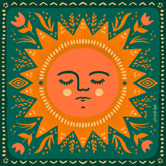 Land & She Sun Still Rises Art Print 8x8