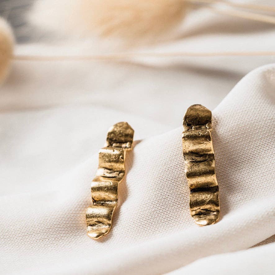 Tilly Doro • Wave Stud Earrings  • Gold