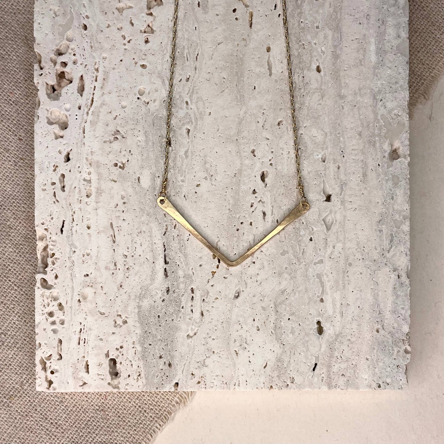 Chevron Necklace • 14k Gold Fill