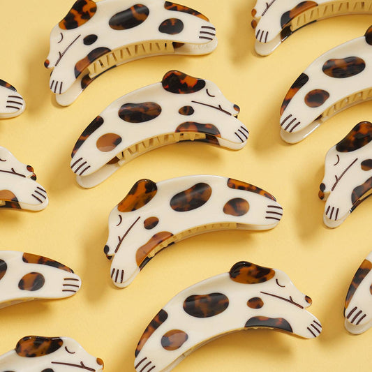 Tortie Puppy Dog Hair Claw • Cream & Tortoise