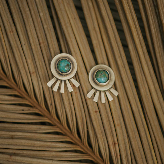 Common Form • Norris Studs • Brass & Turquoise