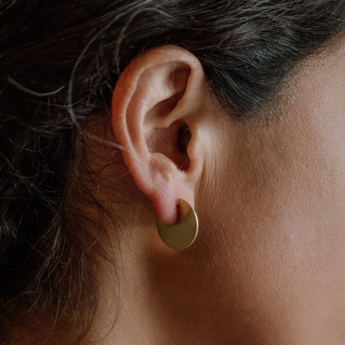 Common Form • Yuzu Stud Earrings • Brass