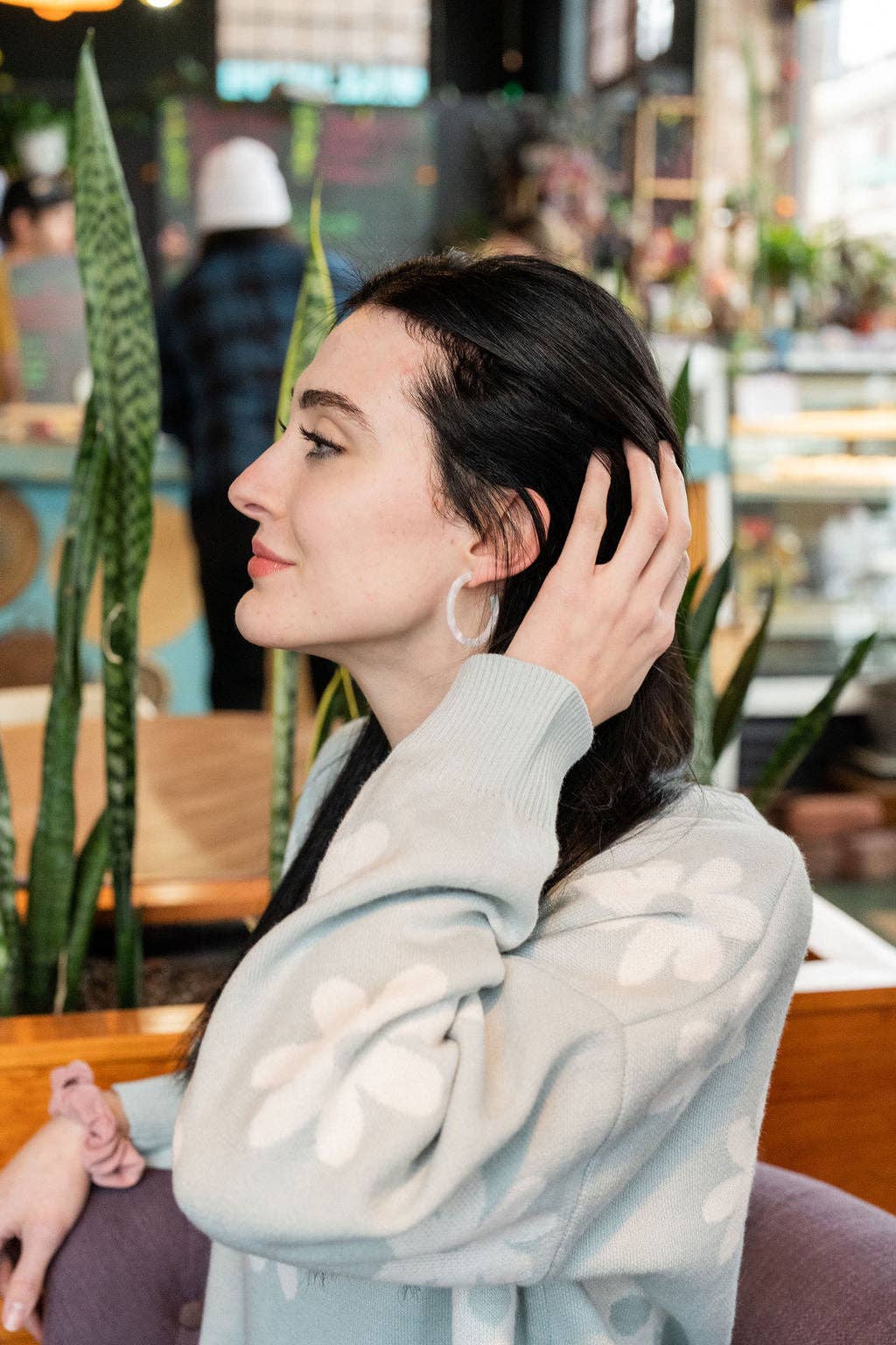 Camy Hoops • Pearl