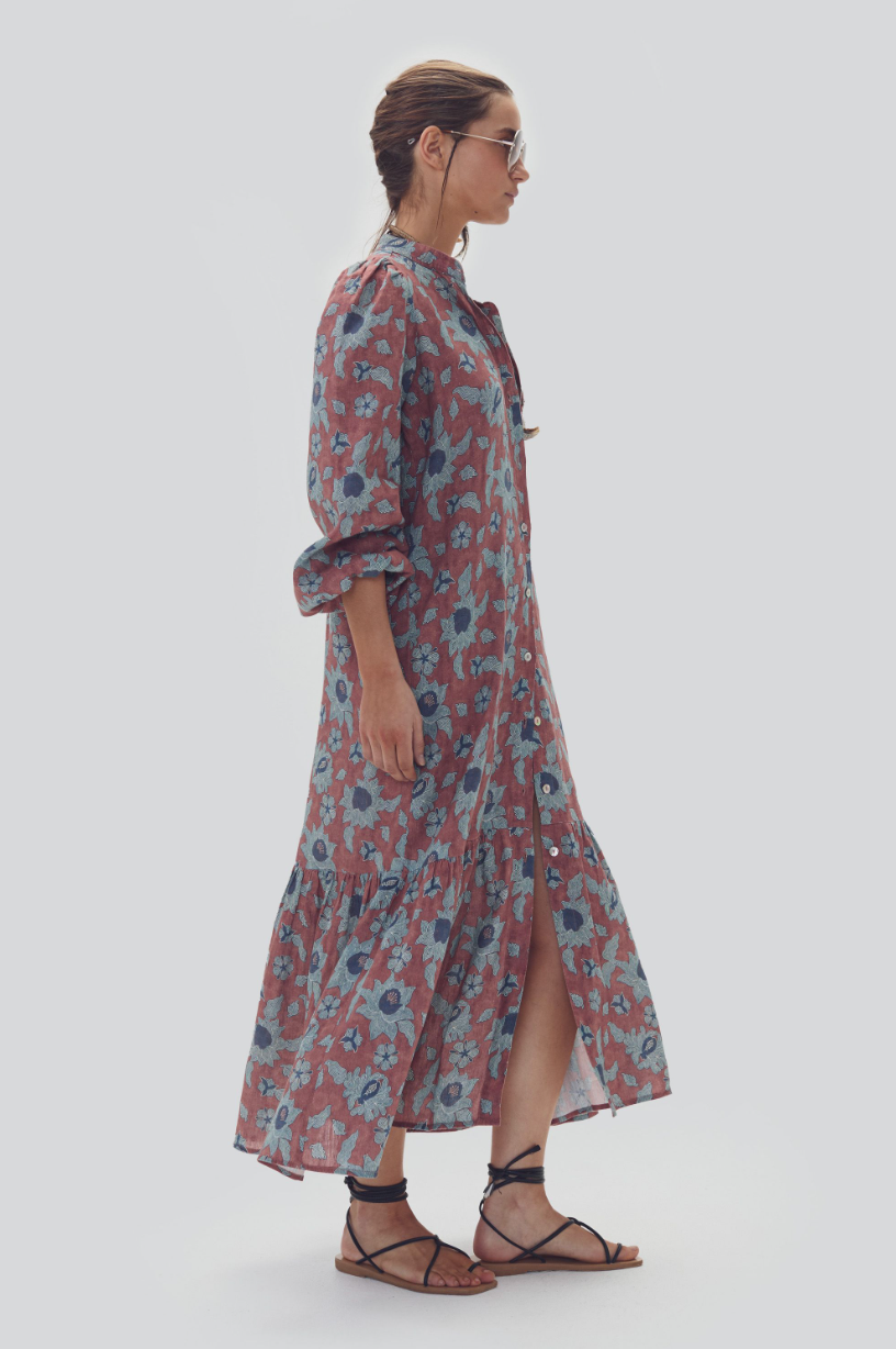 Lanhtropy • Meknes Linen Dress • Matilde Print
