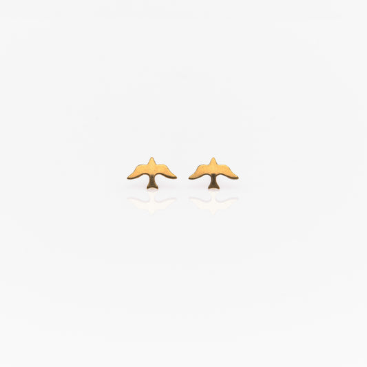 Bird Stud Earrings • 14k Gold Fill
