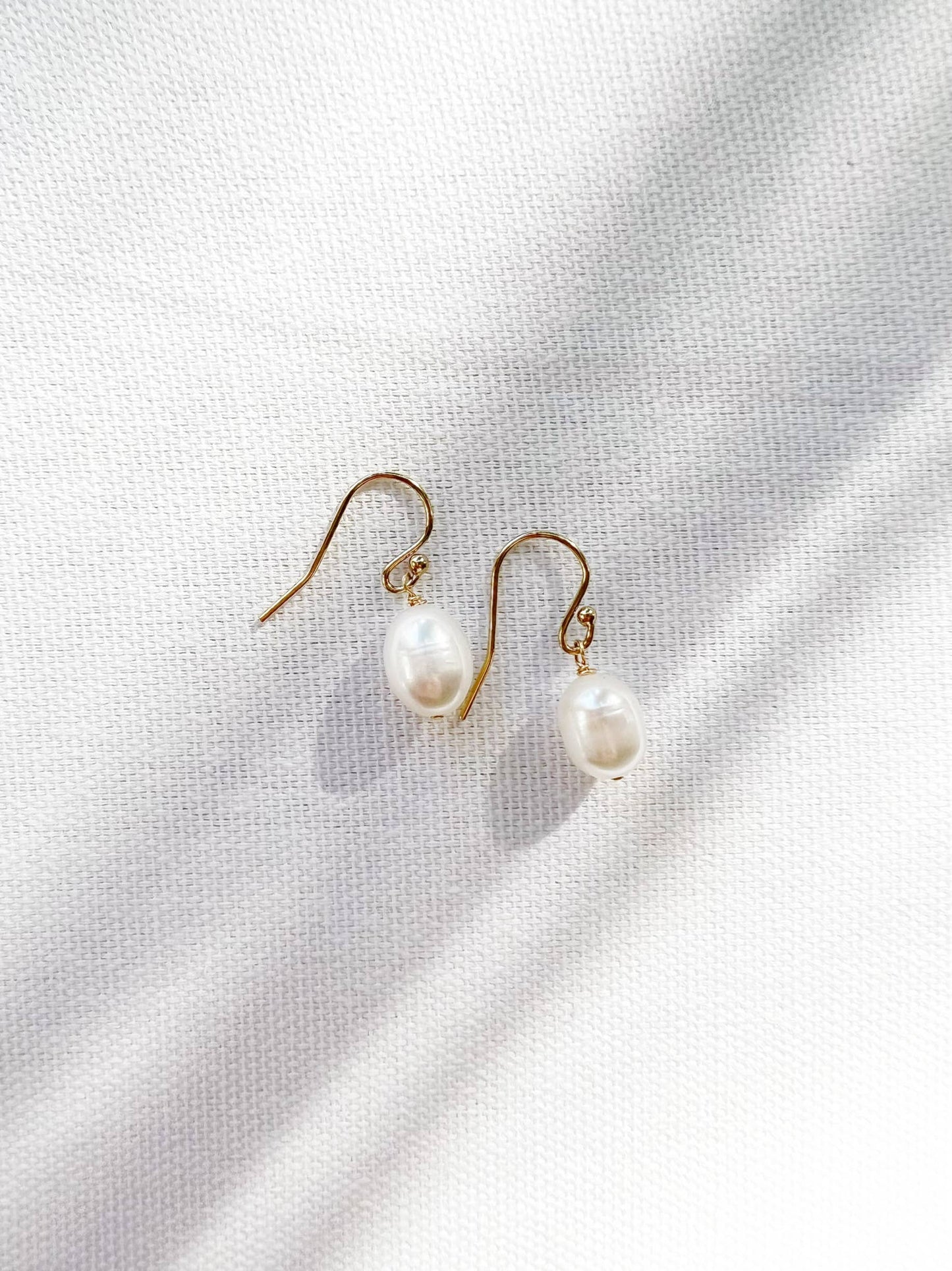 Kaia Freshwater Pearl Dangle Earrings • 14k Gold Filled