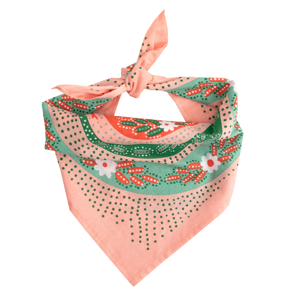 Cotton Bandana • No. 069 Snakes • Pink