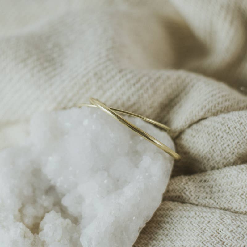 Gaia Micro Stacker Bracelet • Brass