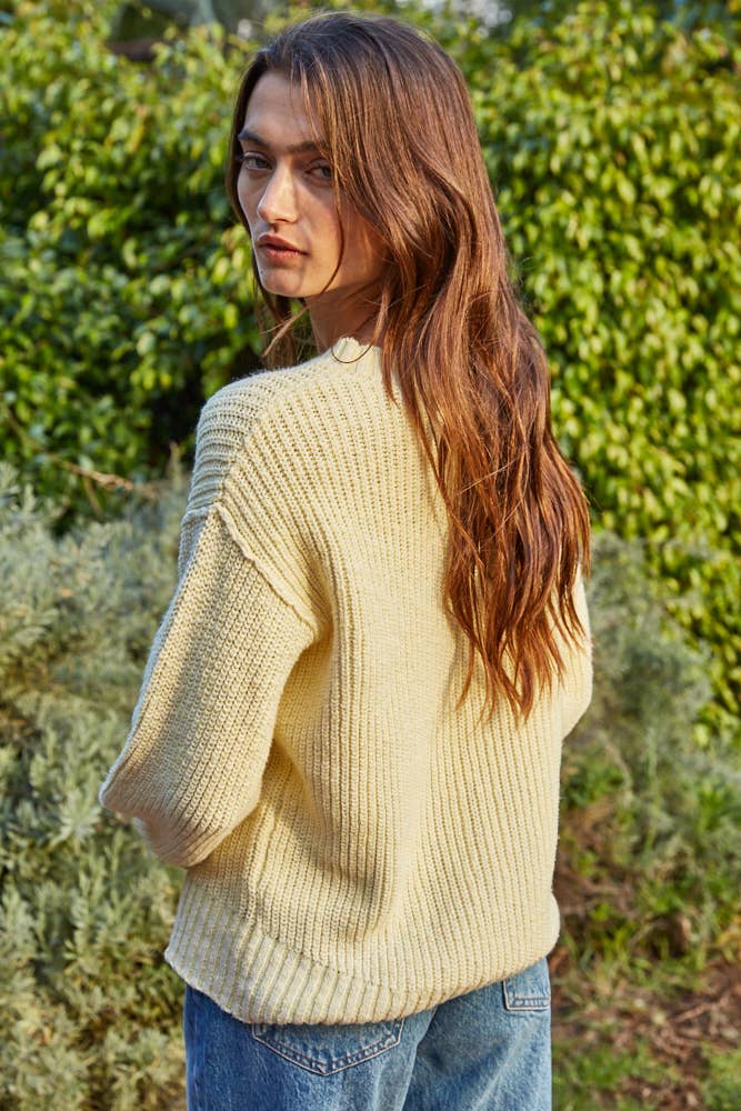 Cotton Pullover Sweater • Chamomile