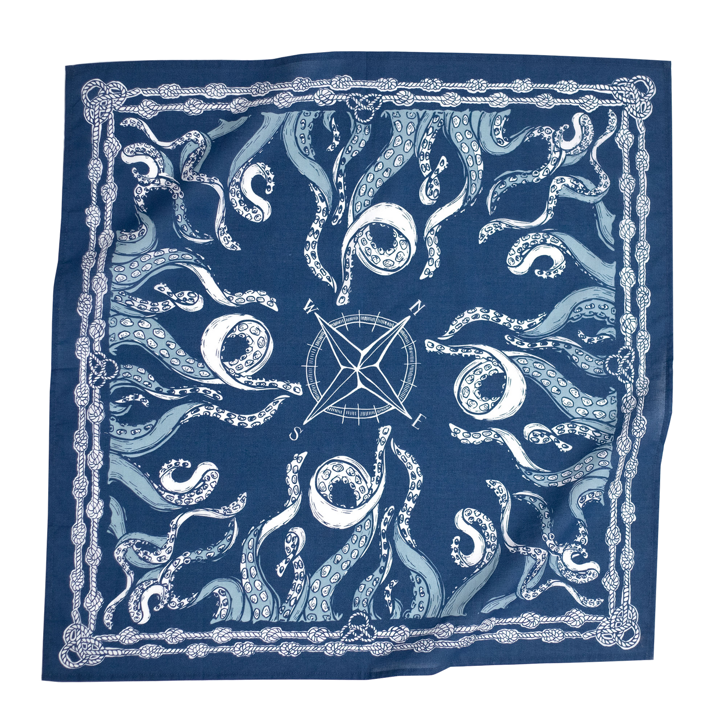 Cotton Bandana No. 070 Nautilus Navy Blue