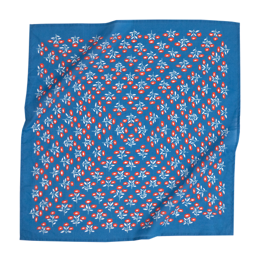 Cotton Bandana No. 075 Juliet Blue