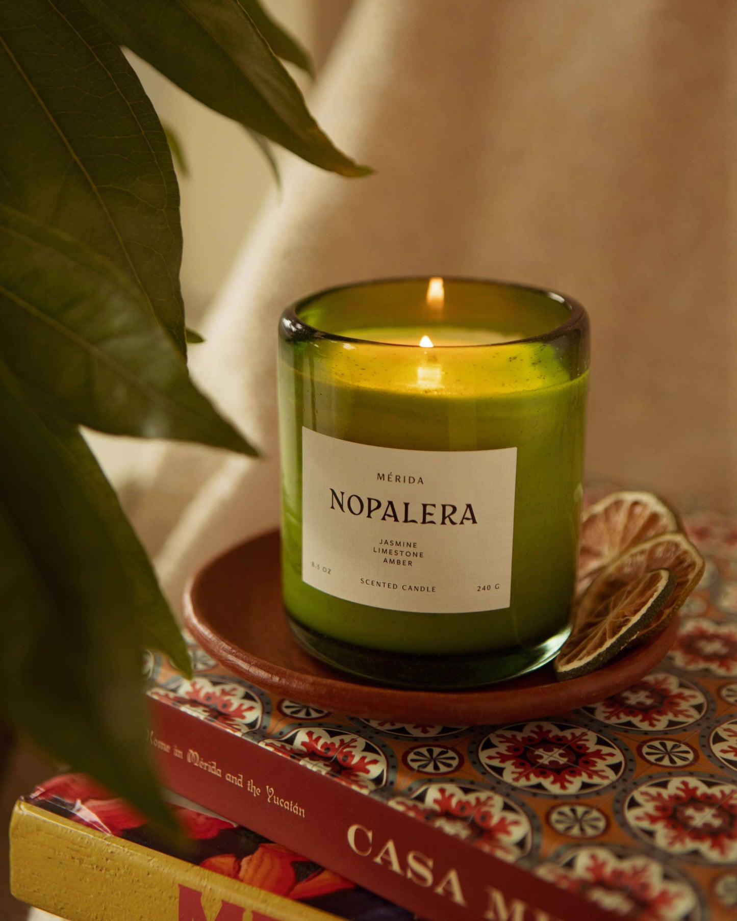 Nopalera • Merida Candle • Jasmine Limestone Amber