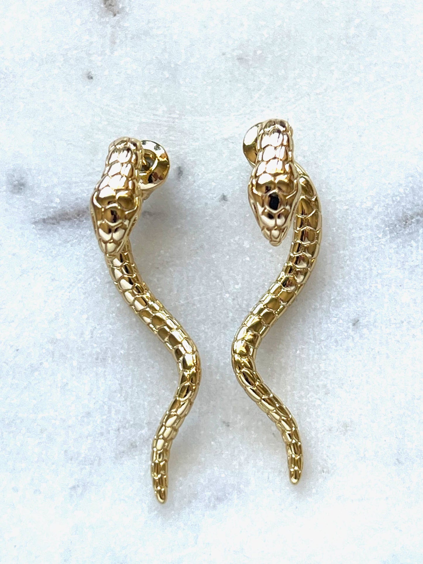 Emela Snake Earrings • 14K Gold Fill