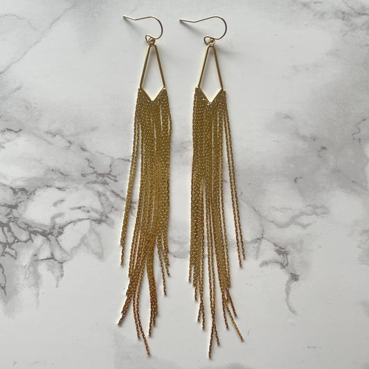 Jessica Matrasko • Indra Fringe Duster Earrings • 14K Gold Fill