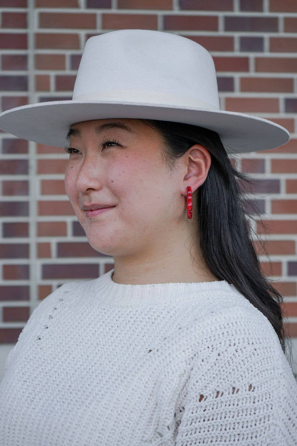 Scarlett Hoops • Crimson Red