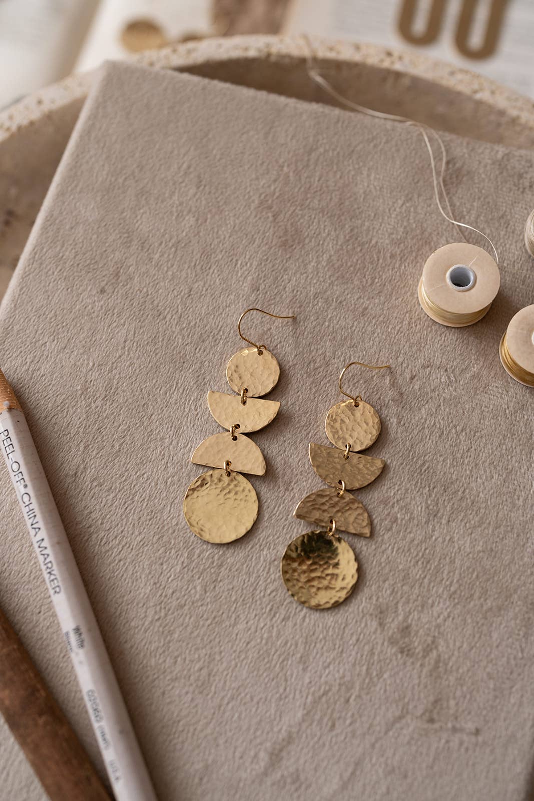 Found & Feral • Hammered Brass Earrings No. 19