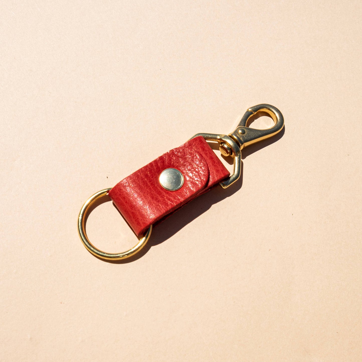 Leather Keychain Hook • Pick Your Color