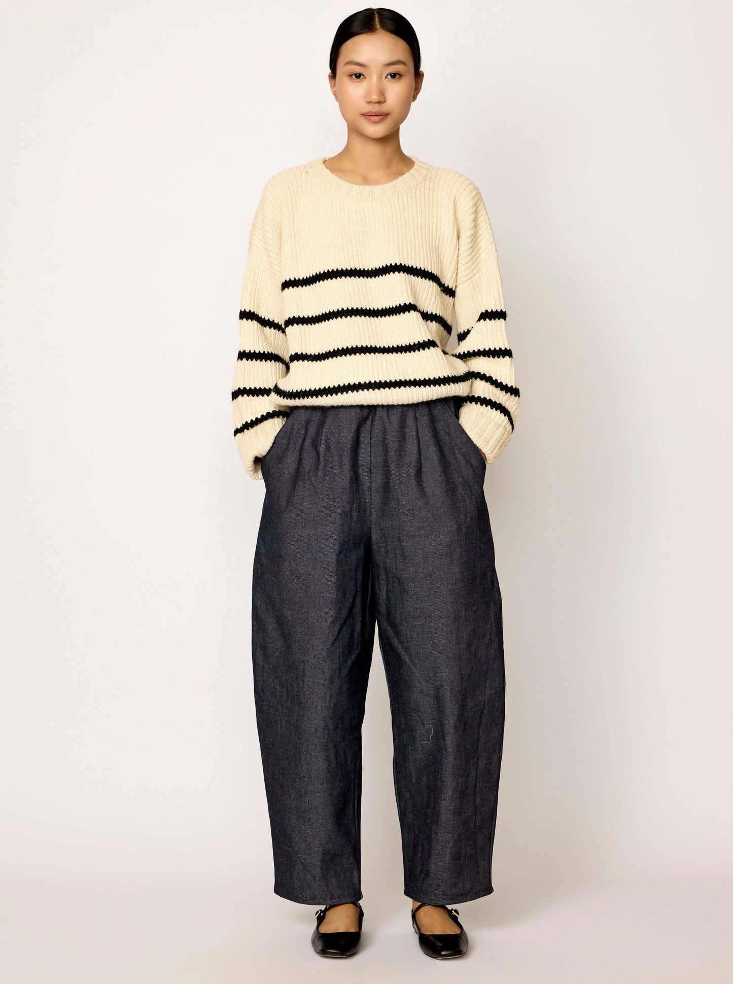 Laude the Label • Cropped Field Sweater• Stripe