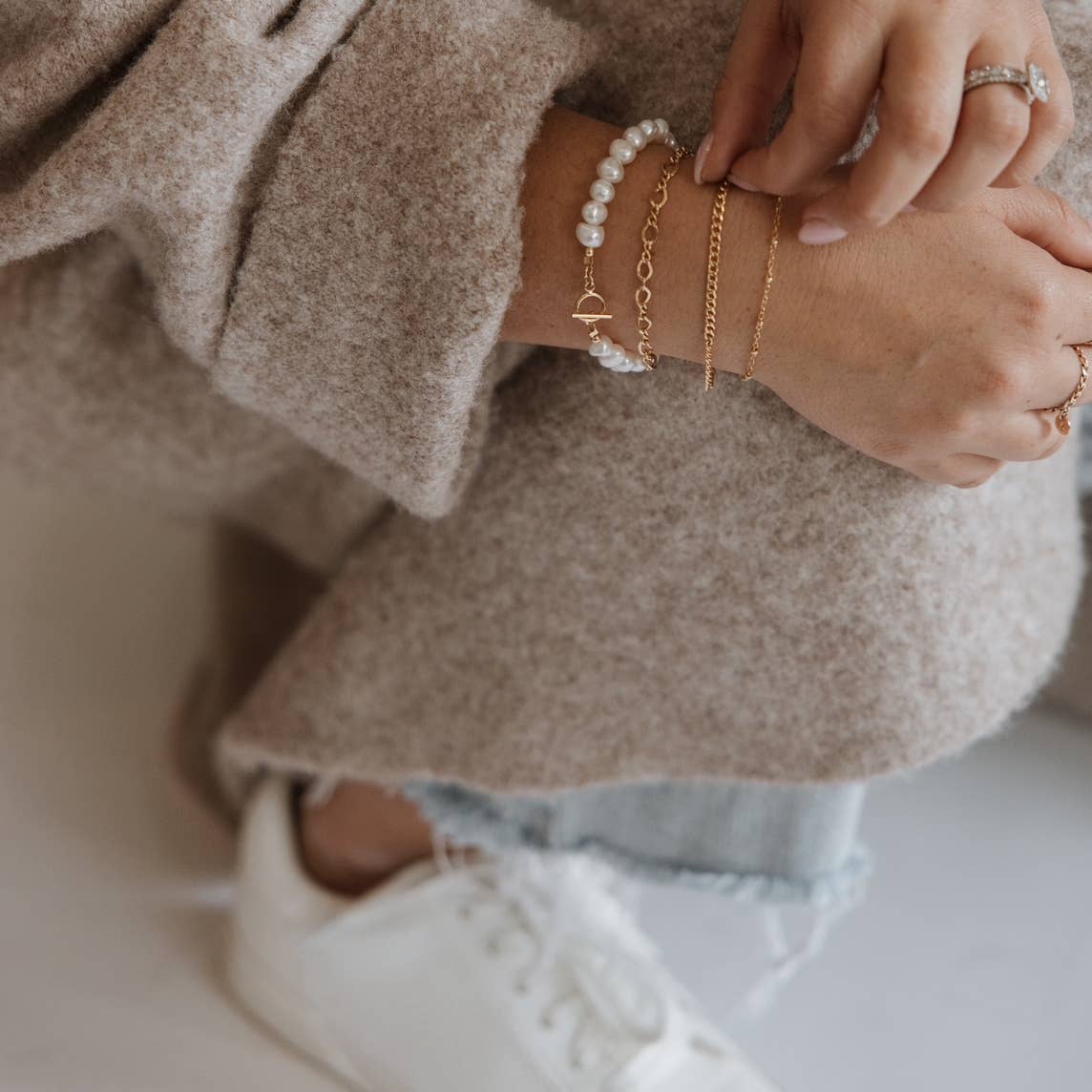 Pearl Toggle Bracelet • Gold Filled