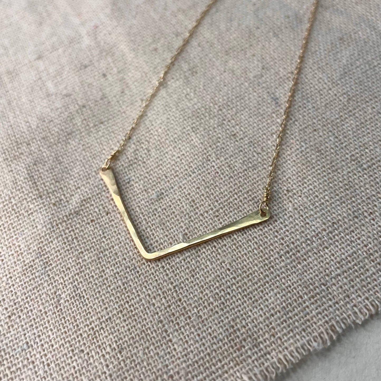 Chevron Necklace • 14k Gold Fill