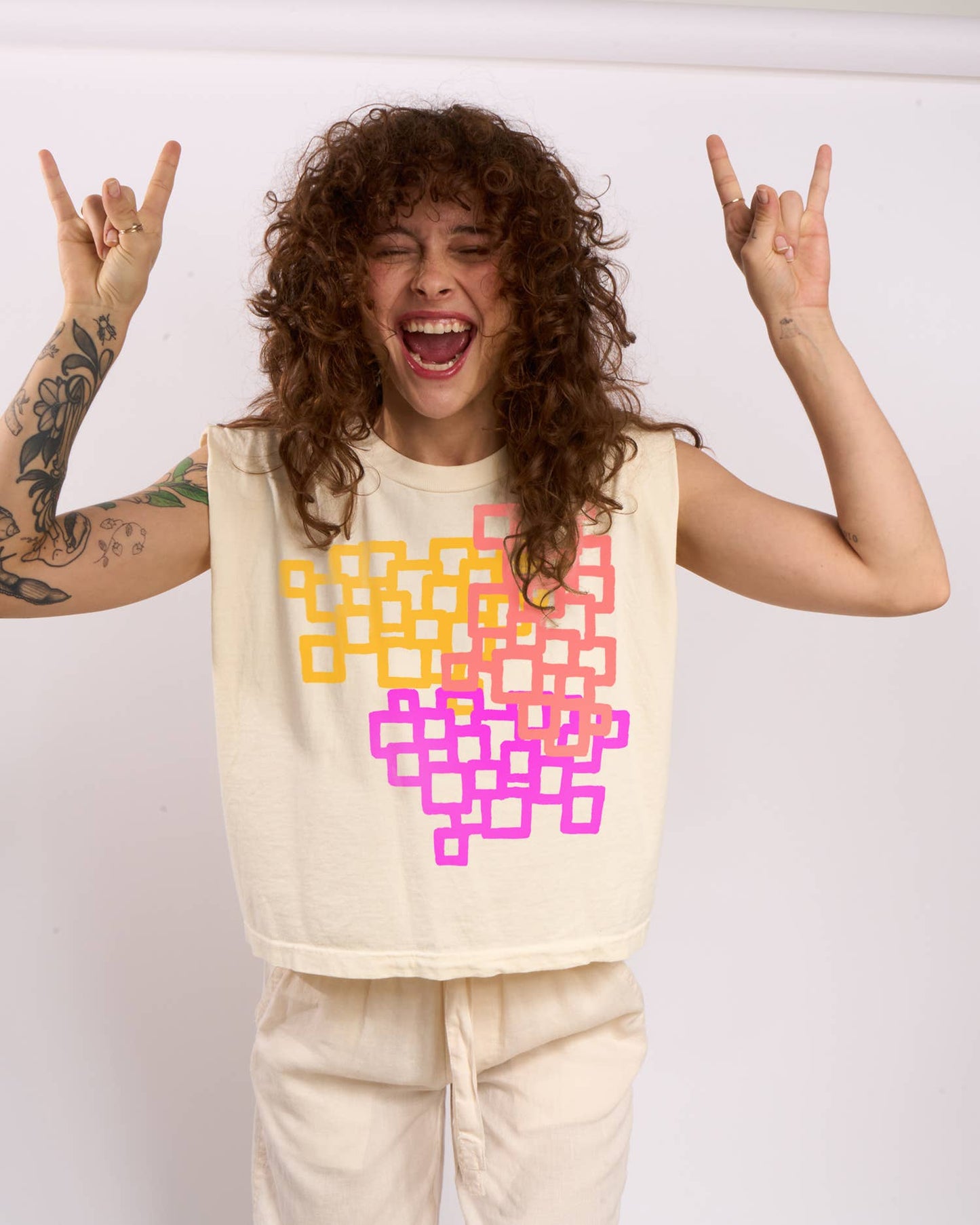 Squares Joan Heavyweight Muscle Tee • Charcoal