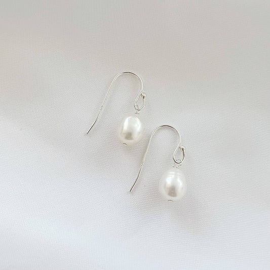 Kaia Freshwater Pearl Dangle Earrings • Sterling Silver