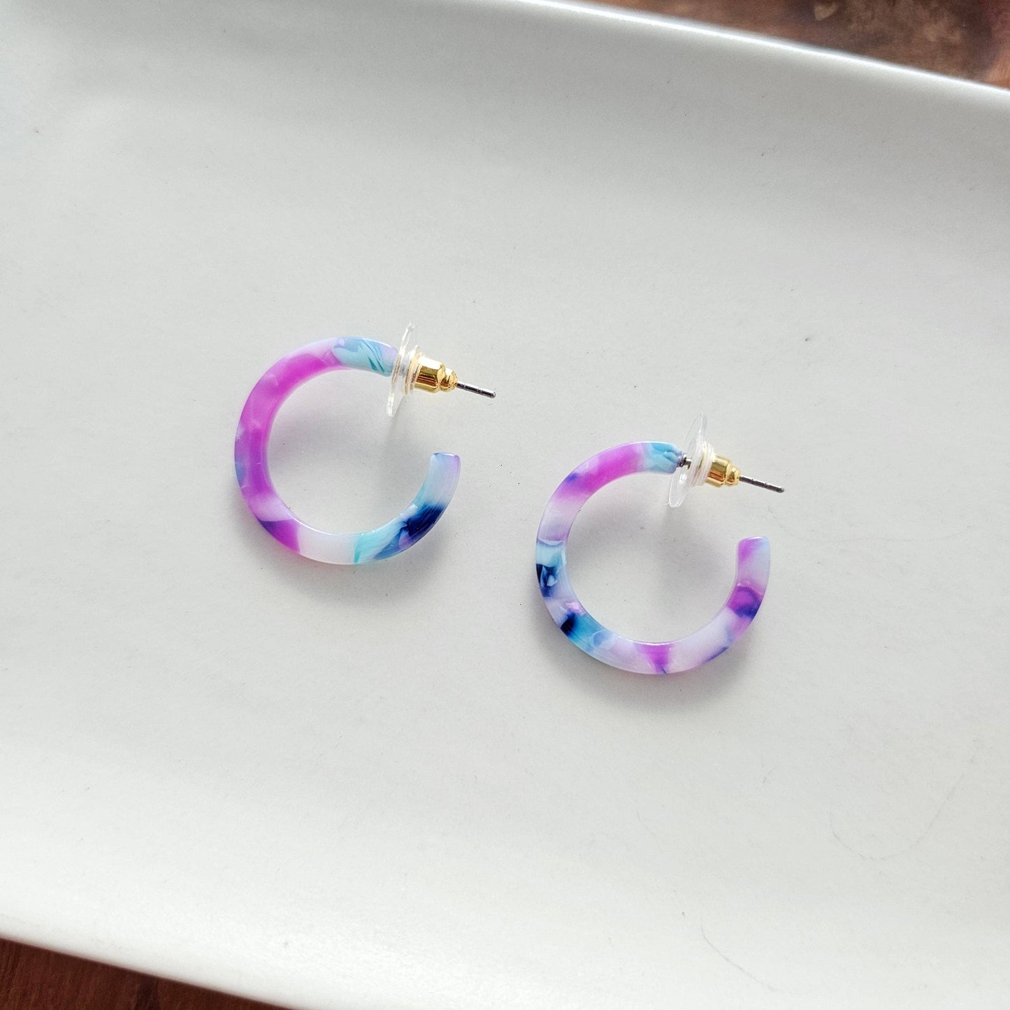 Cam Mini Hoops • Purple Party