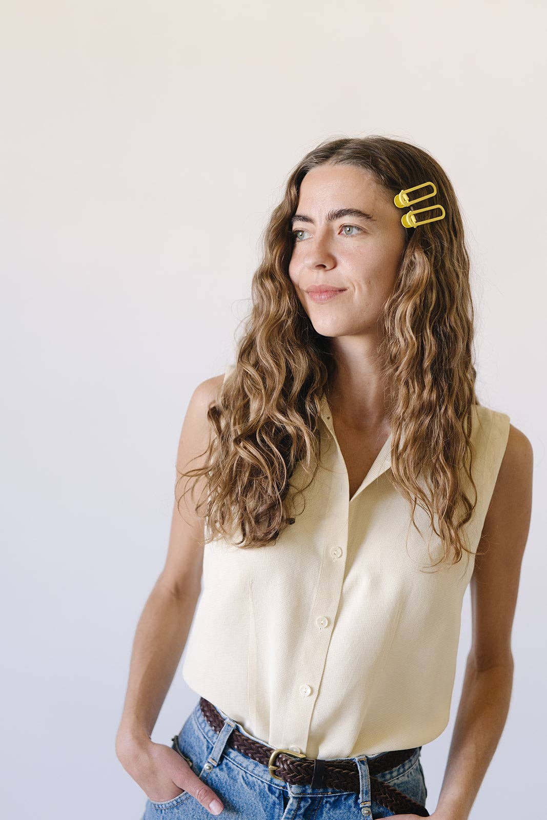 Nat + Noor • Rio Hair Clips • Butter Olive